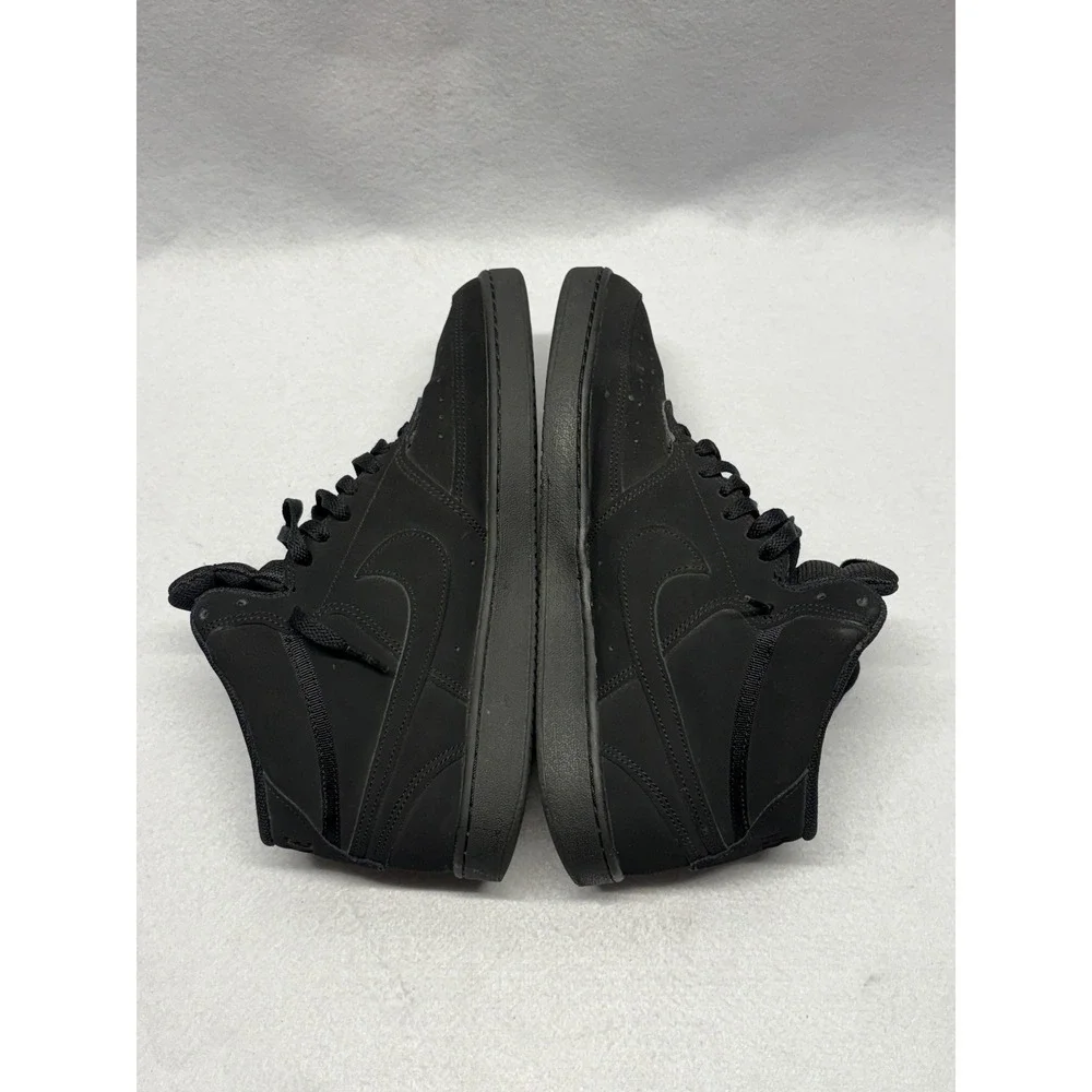 Nike Court Vision Mid Triple Black Basketball Sneakers CU6620-001 Mens 10